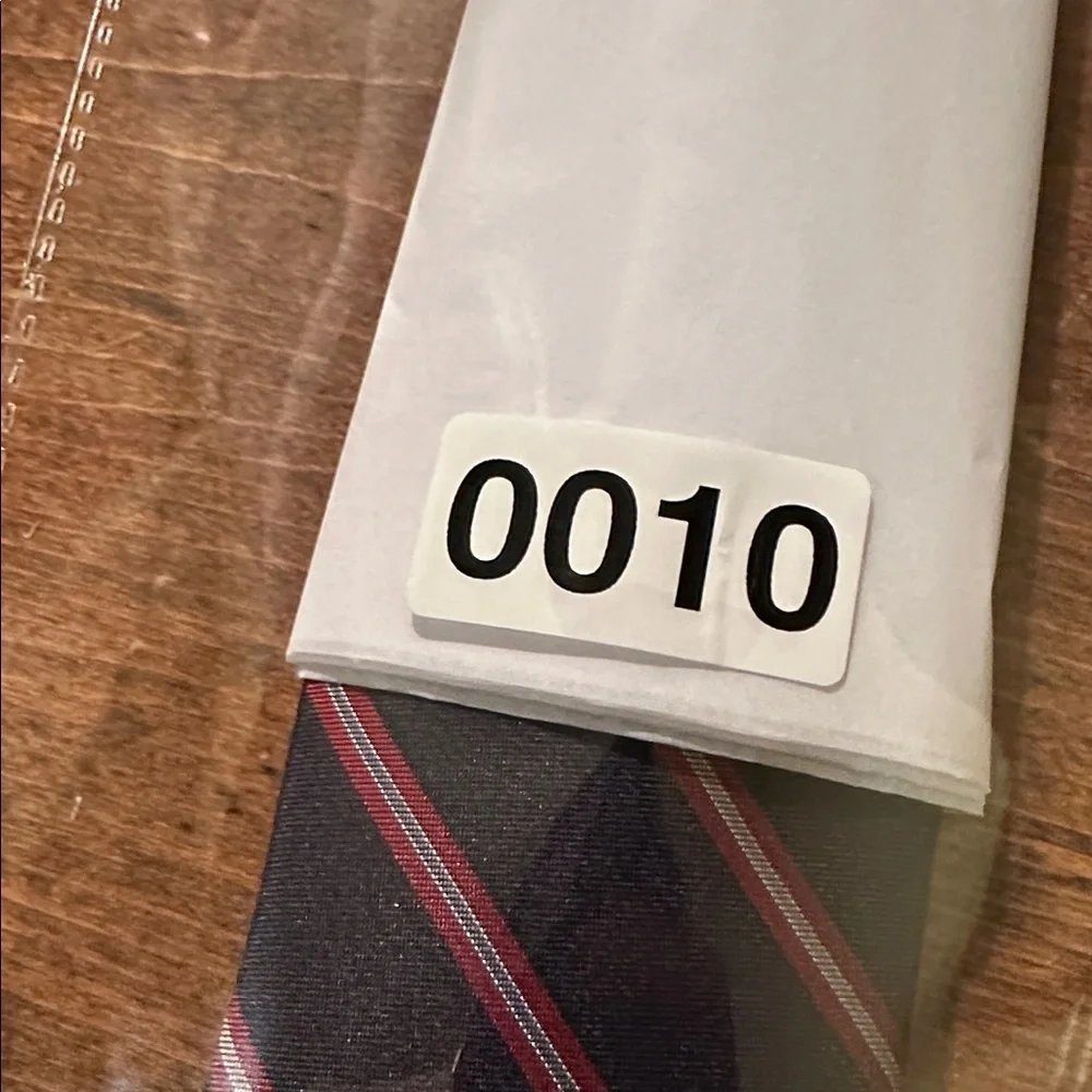 Christian Dior Silk Navy & Red Striped Tie
